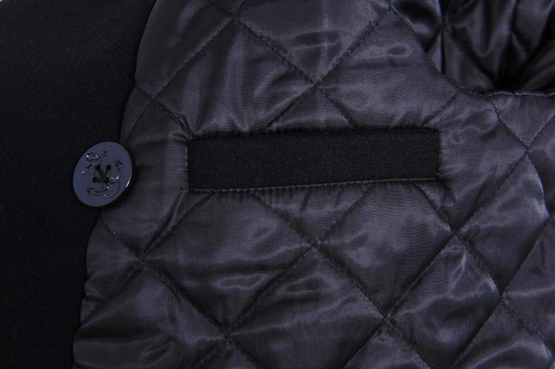 Seibertron Men's Woolen Coat US Navy Type 80% Wool USN Pea Coat Black 3XL - Image 4